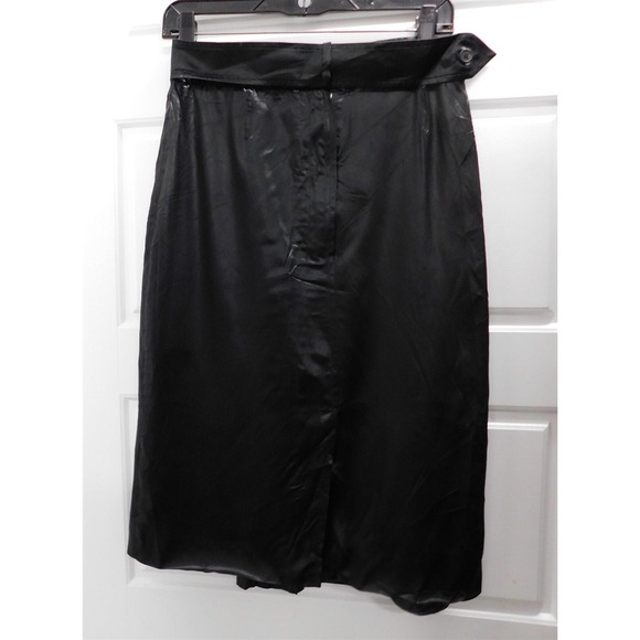 Yves‎ Saint Laurent Black Silk Blend Straight Skirt EUR 38 - Picture 1 of 5